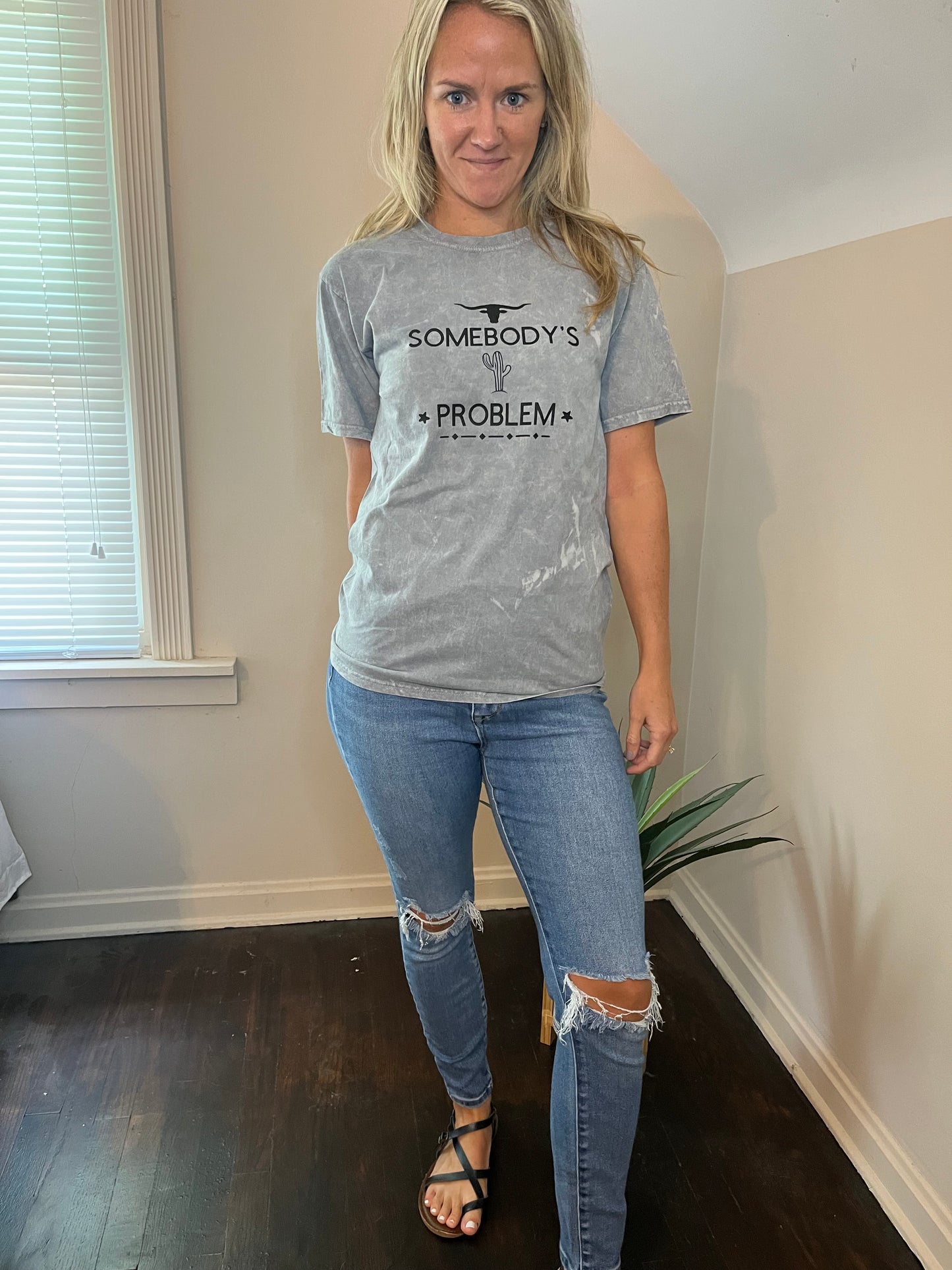 Somebody’s problem gray vintage tee