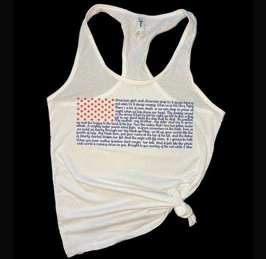 Red white and blue tank