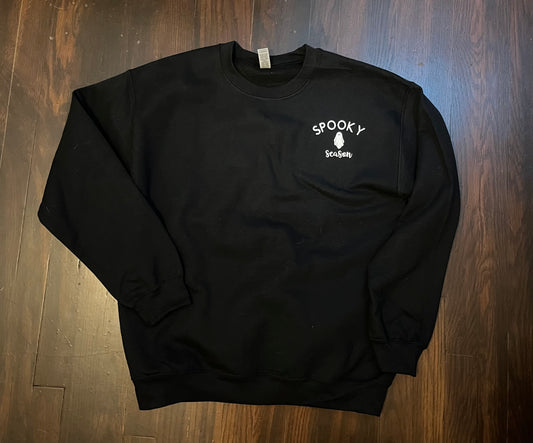 Spooky season black crewneck sweatshirt