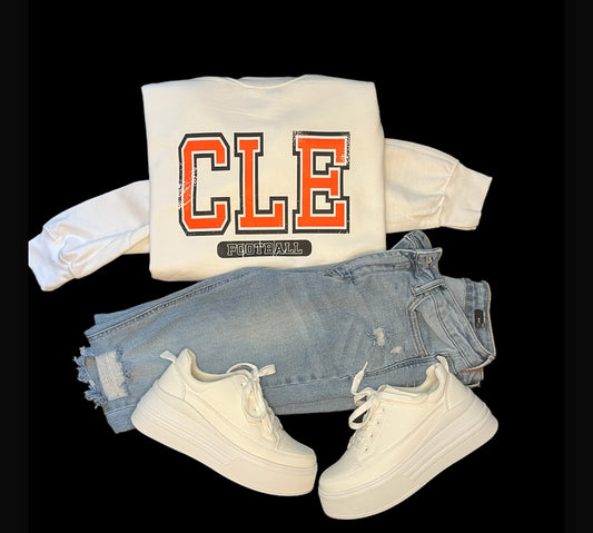 CLE football crewneck sweatshirt