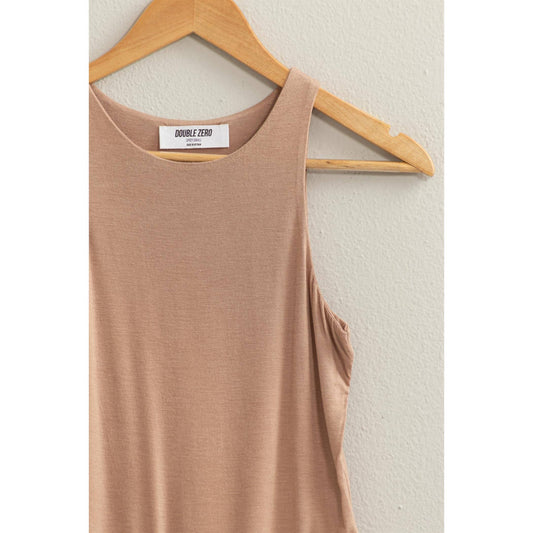 LOVELIEST LOOKS TANK BODYSUIT IN TAN